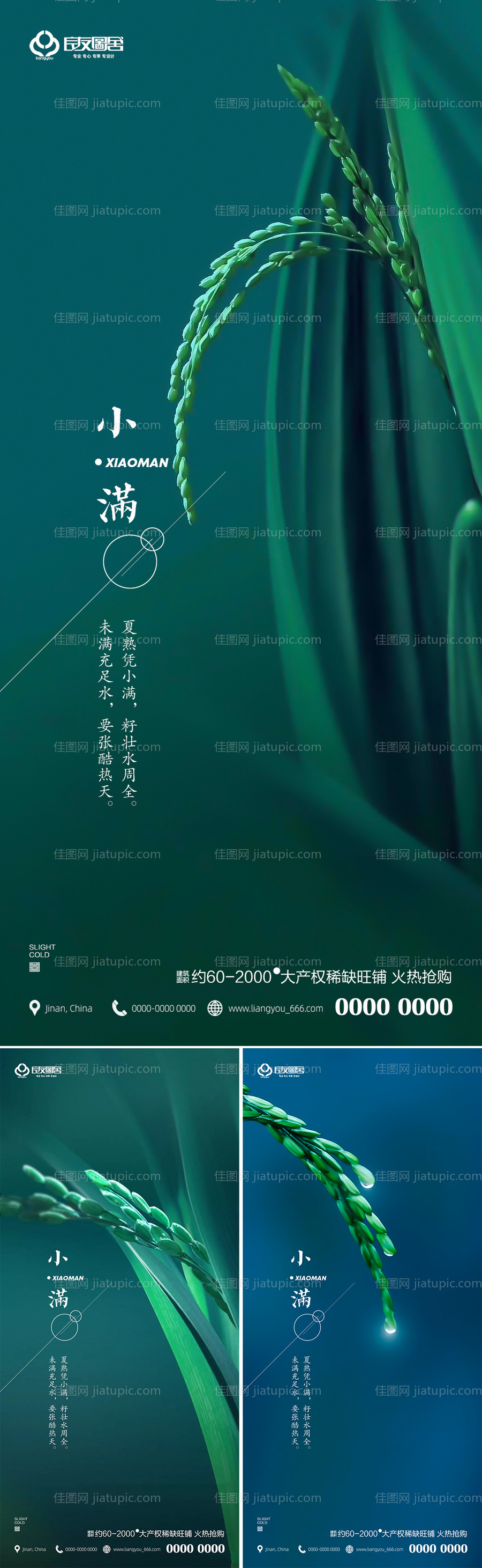 地产小满节气海报-源文件