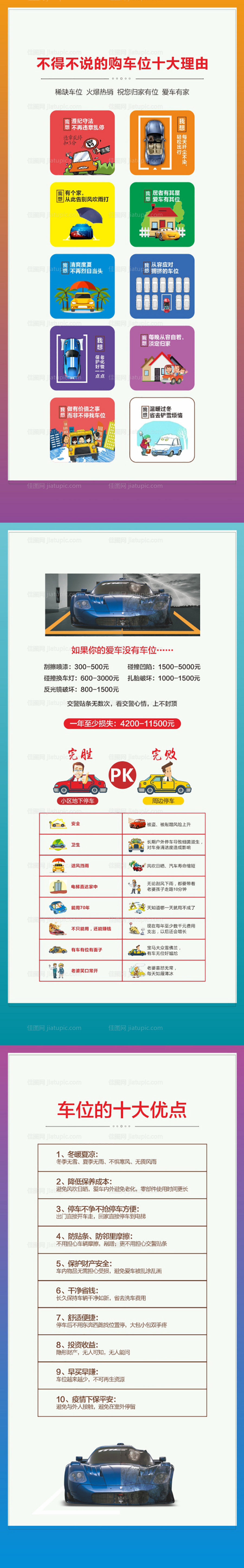 购车位十大理由优势系列海报-源文件