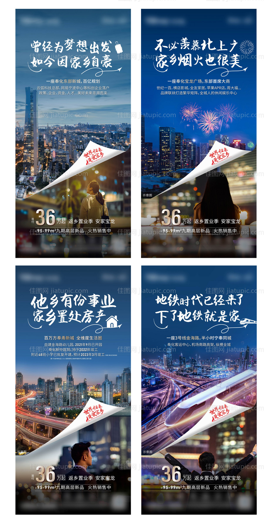 房地产返乡置业城市海报-源文件