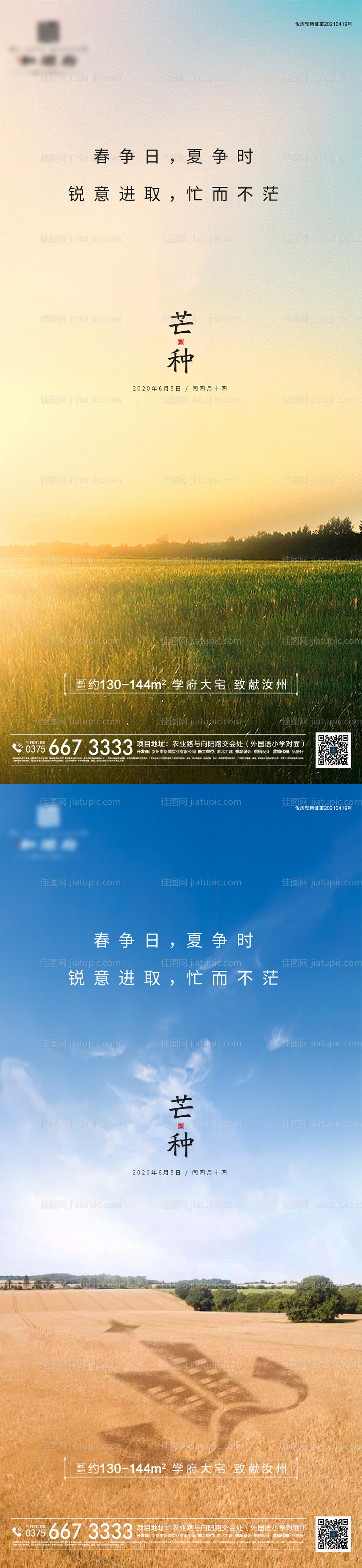 地产芒种节气系列海报-源文件