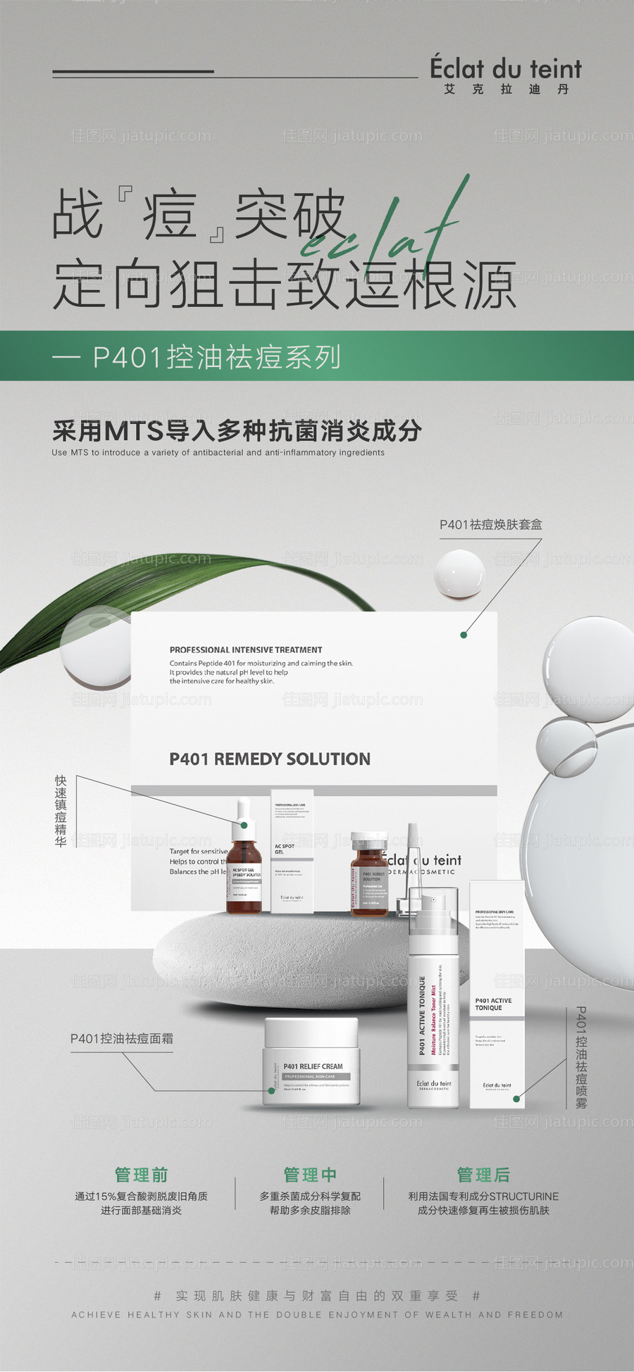 祛痘组合护肤美业海报-源文件