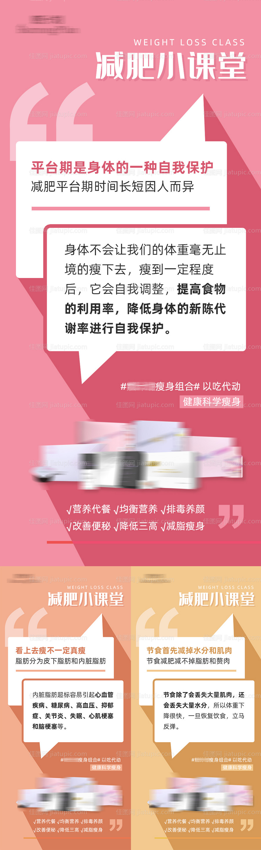 减肥瘦身科普小知识海报-源文件