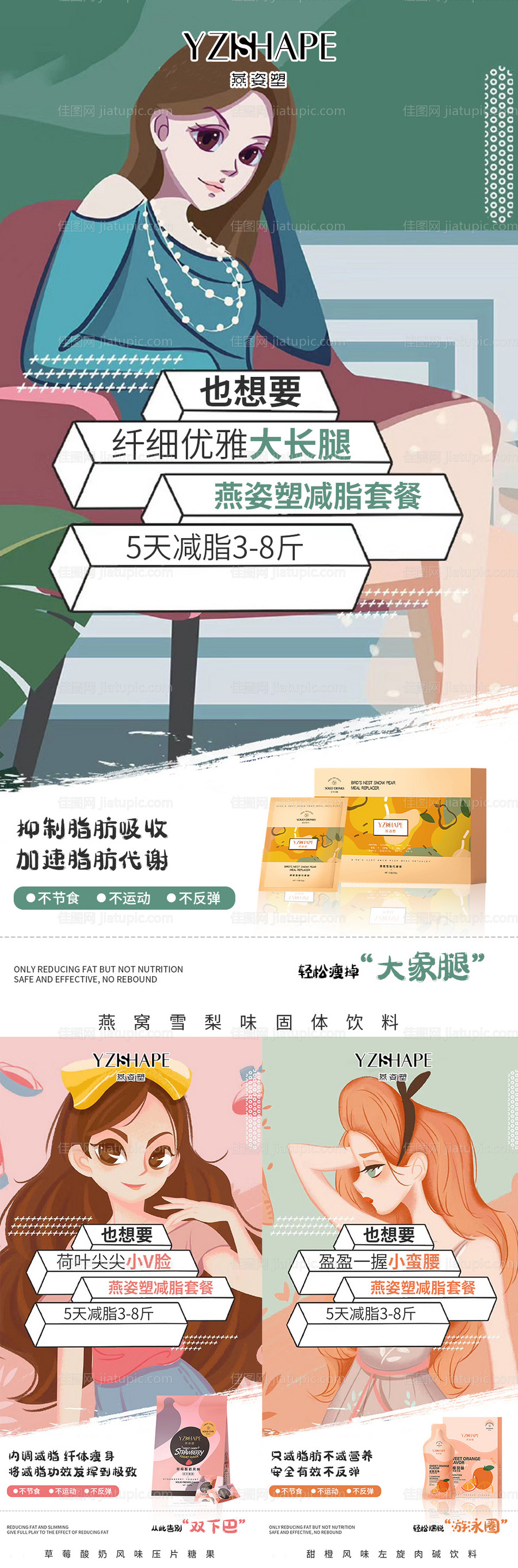 减肥产品海报-源文件