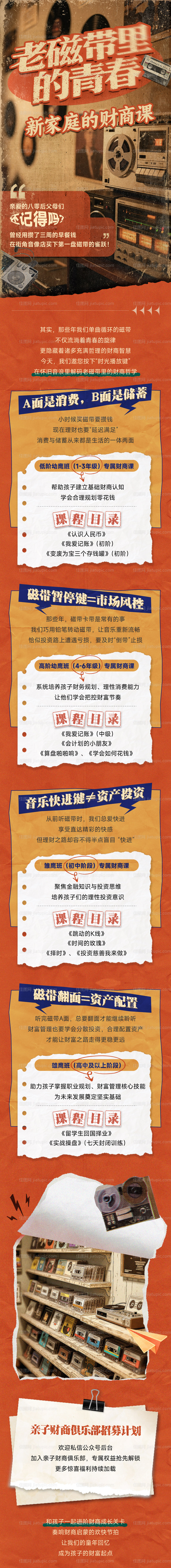 复古磁带推文长图-源文件