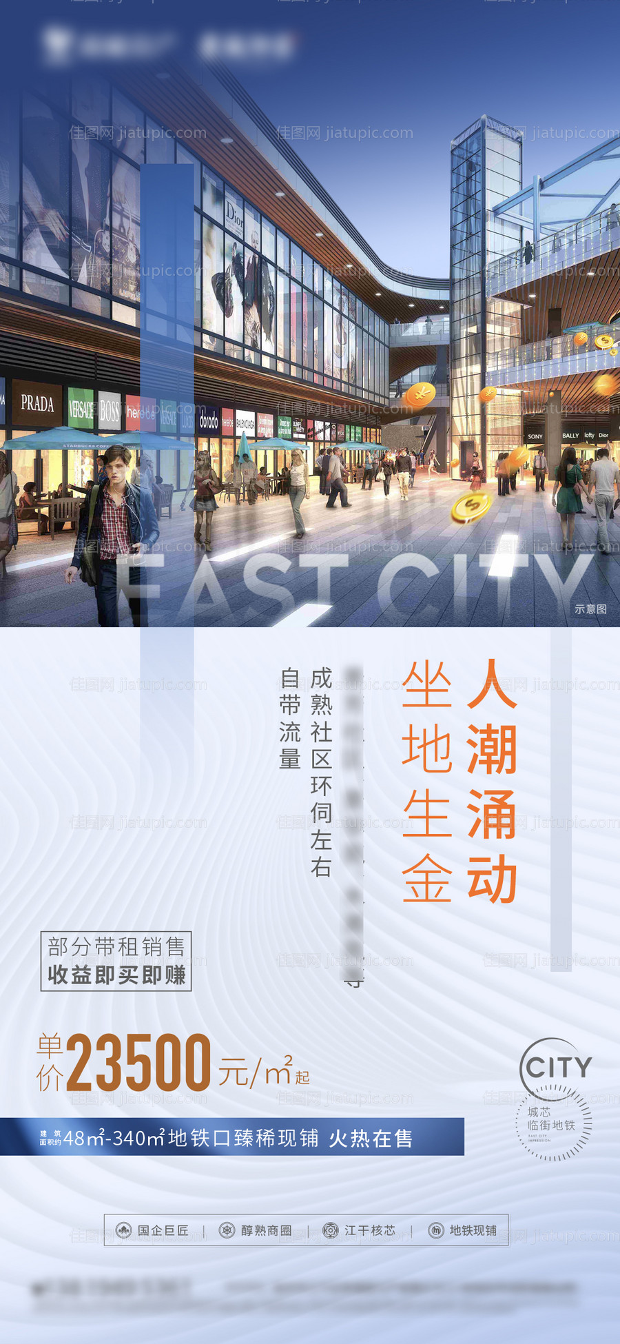 商铺招商宣传海报-源文件
