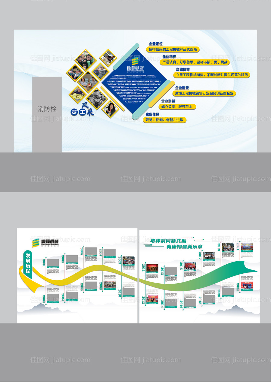 员工风采企业文化标语发展历程-源文件