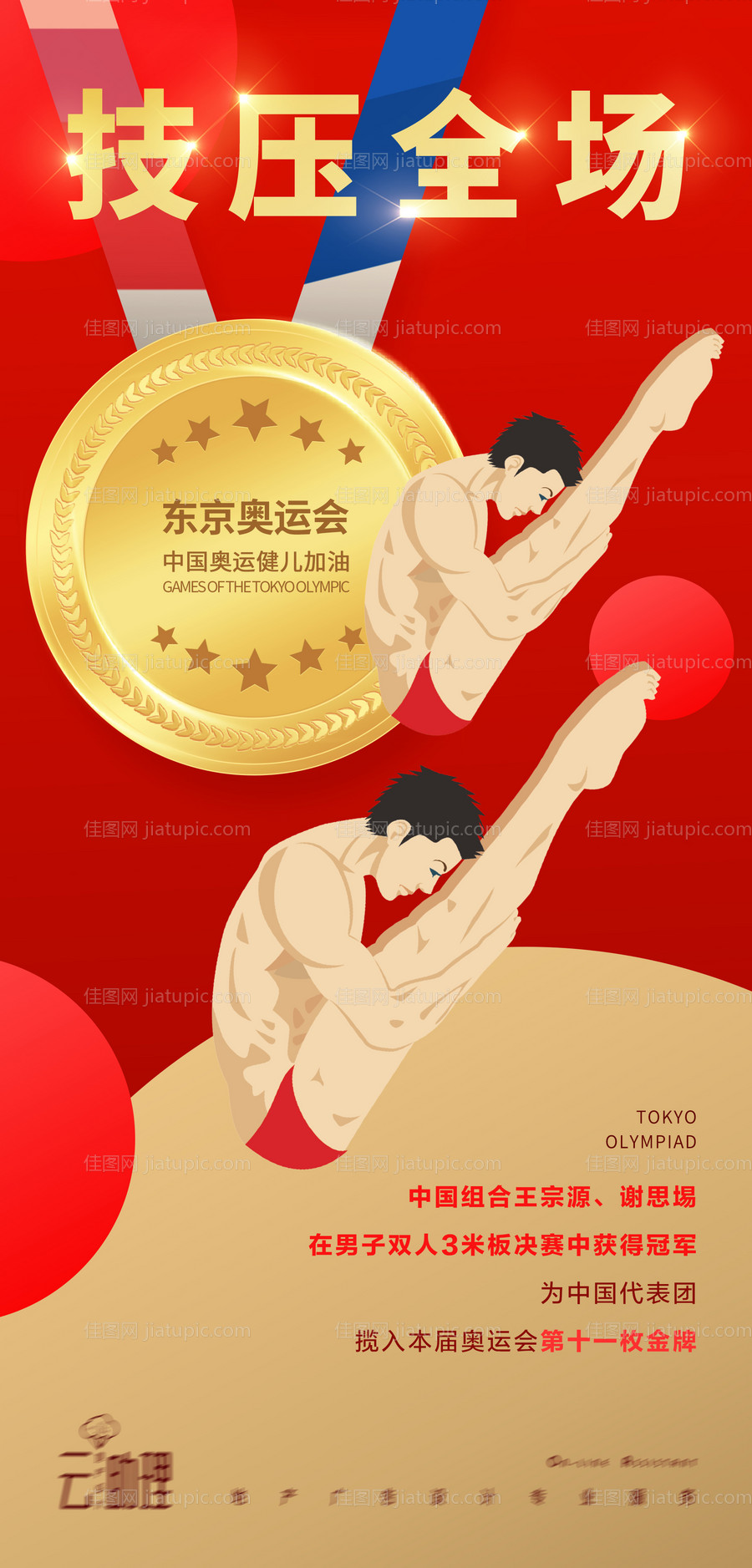 奥运会男子双人跳水海报-源文件