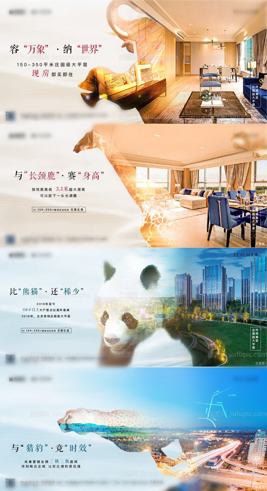 动物系列横版海报-源文件