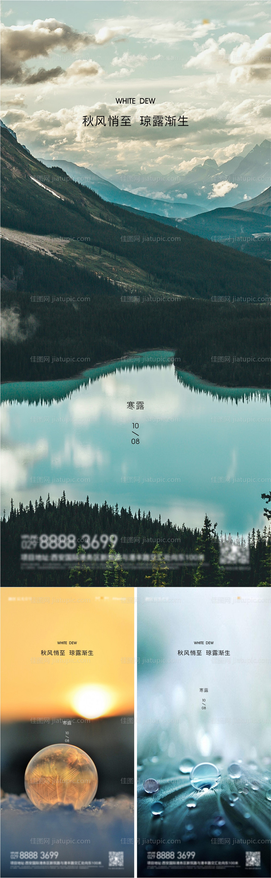 寒露节气系列海报-源文件