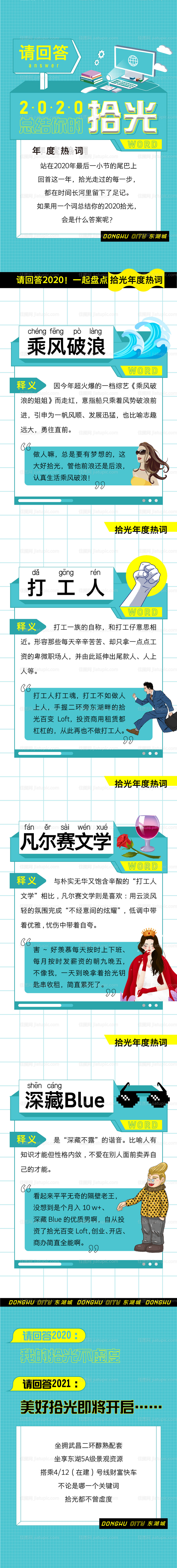 2020年度总结微信长图海报-源文件