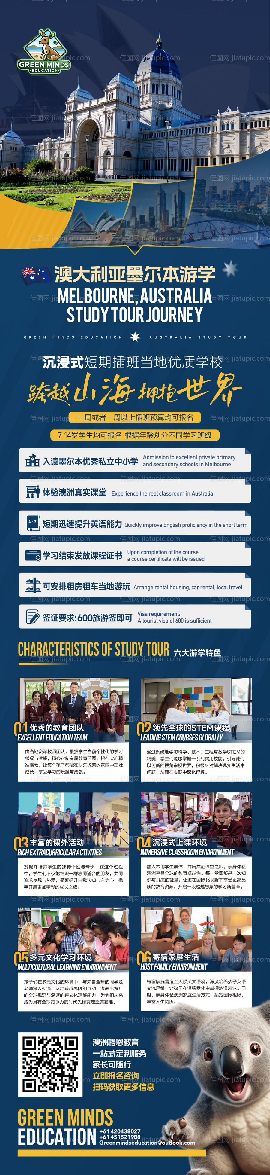 澳大利亚游学营长图-源文件