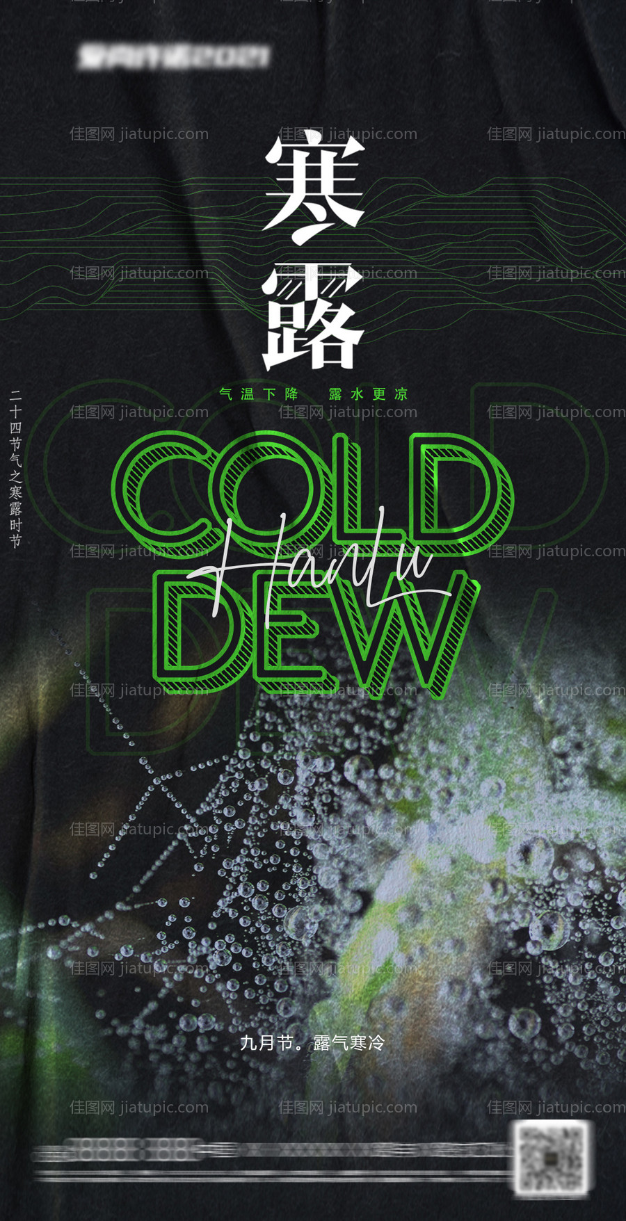 夜店寒露节气海报-源文件