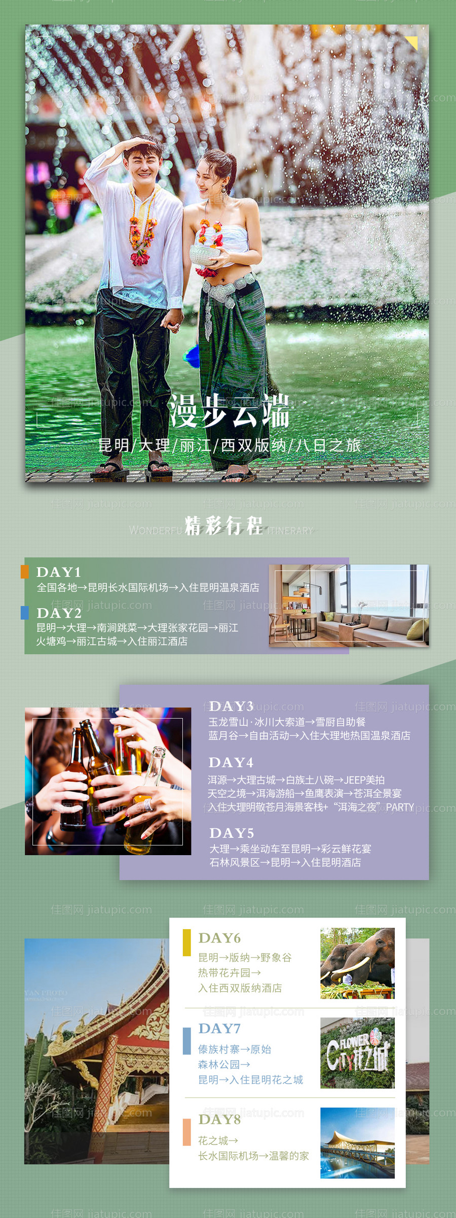 醉美版纳泼水节旅游海报-源文件