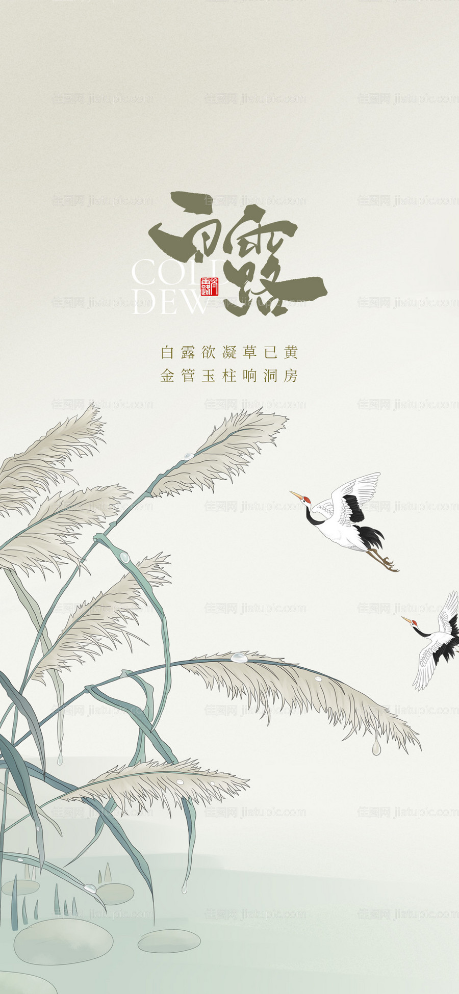 地产白露节气海报-源文件