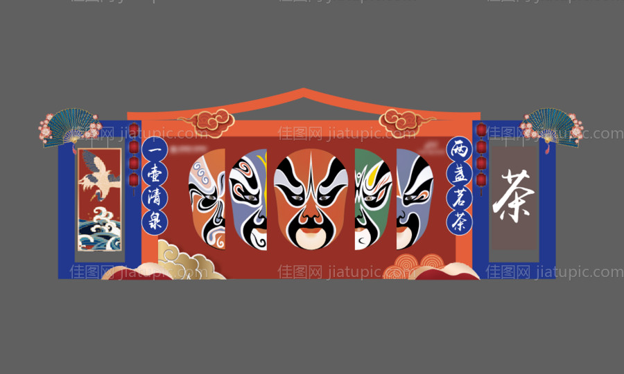 国潮美陈dp小景-源文件