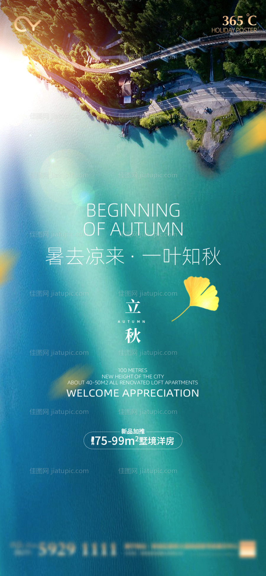 立秋节气单图海报-源文件