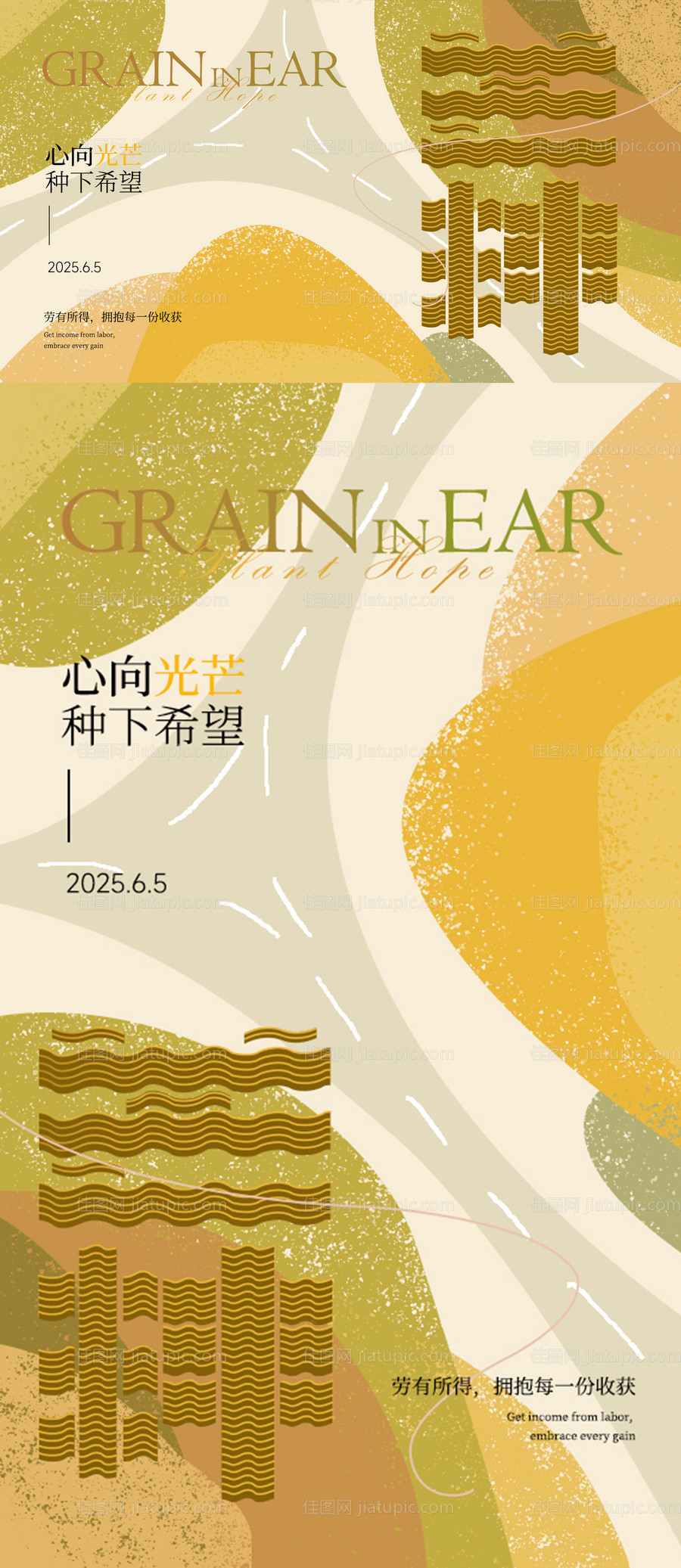 芒种海报 -源文件