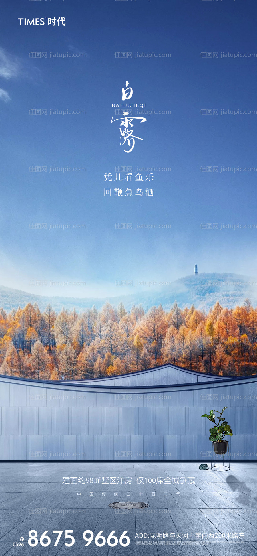 房地产白露节气海报-源文件