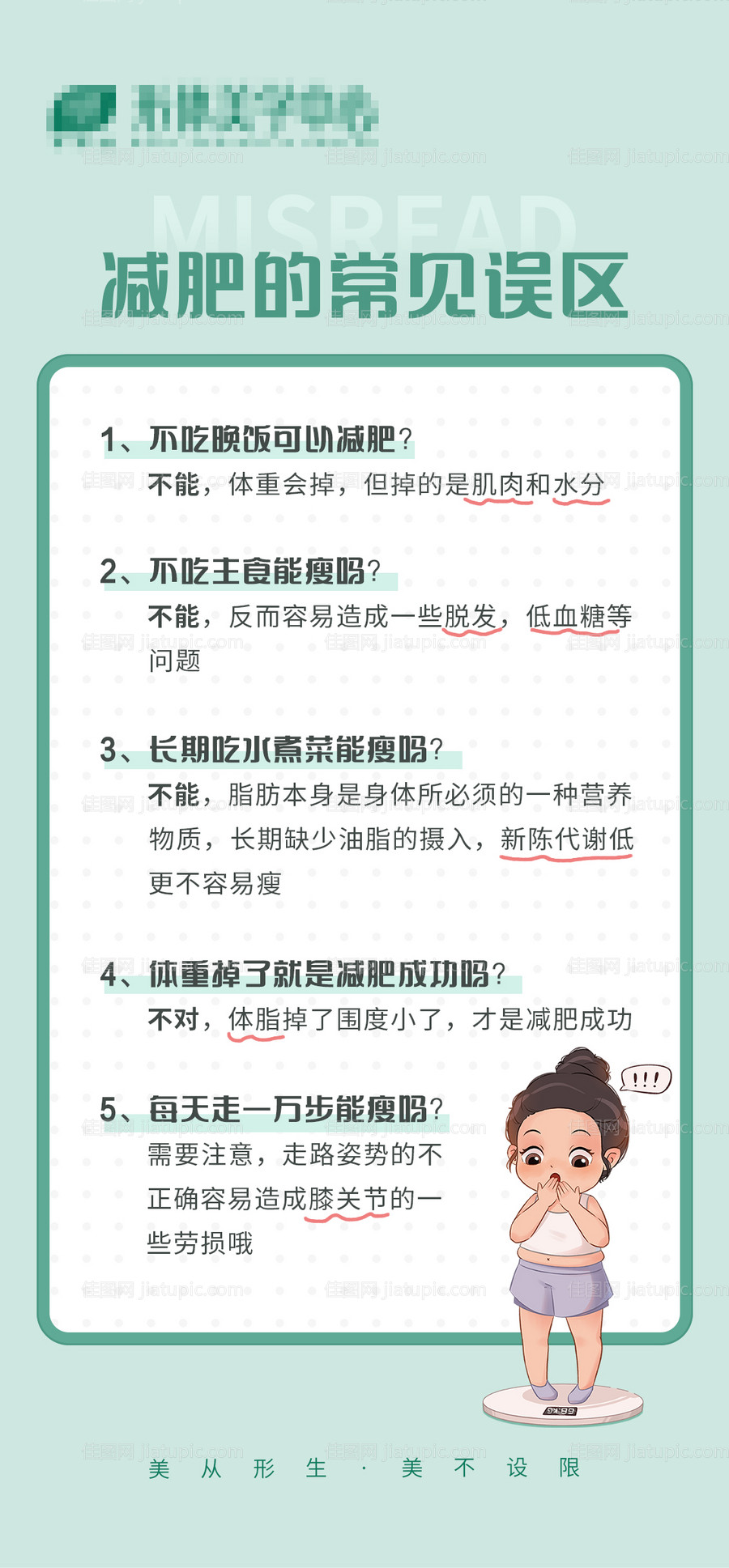 减肥瘦身科普小知识海报-源文件