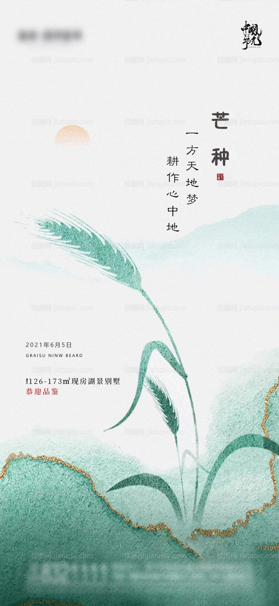 地产芒种节气海报-源文件