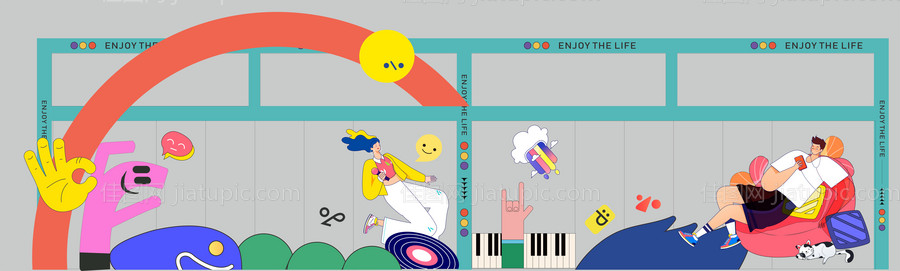 商场大门玻璃门头-源文件