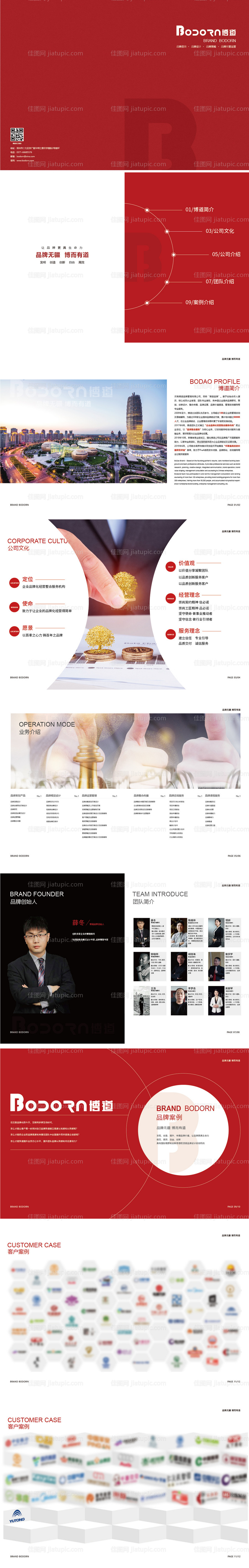 红色品牌画册-源文件
