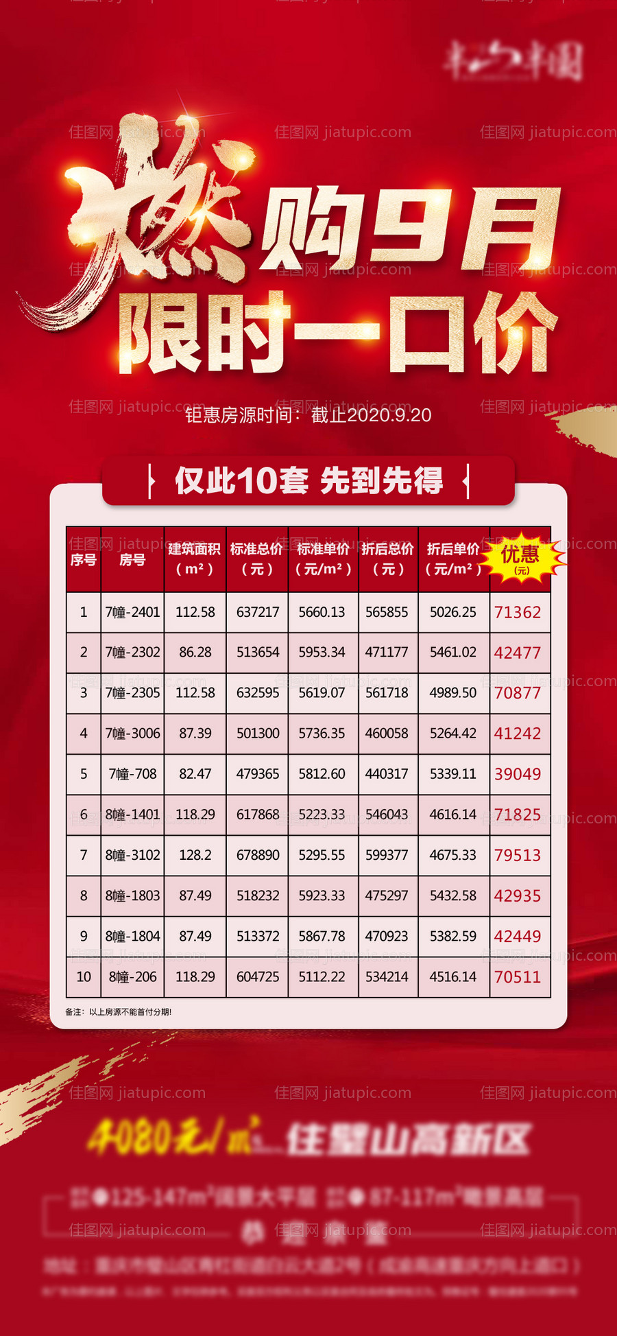 地产红色特价房海报-源文件