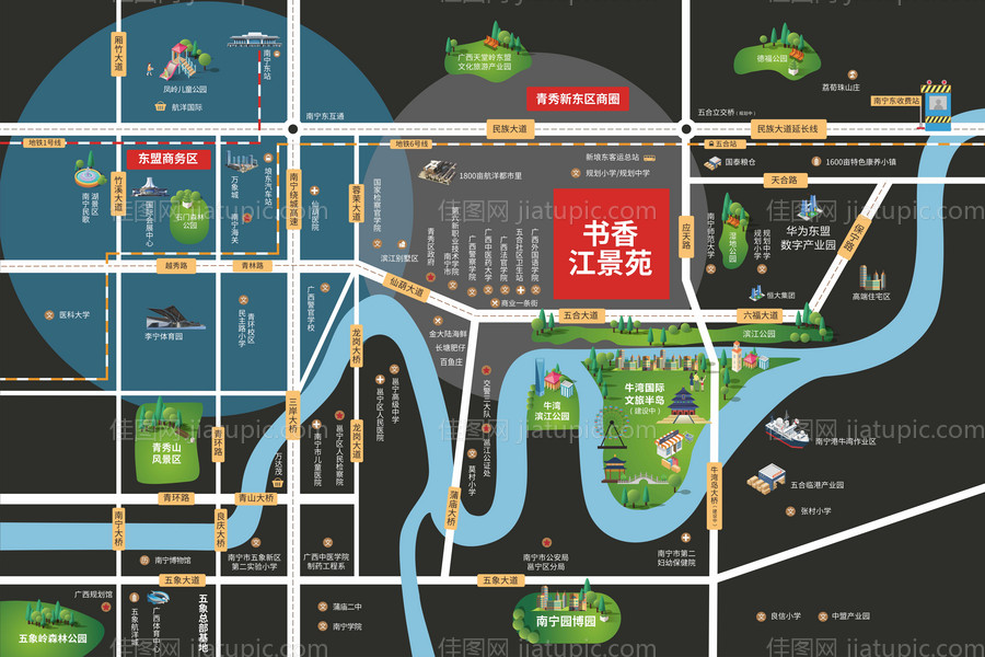 地产区位图-源文件