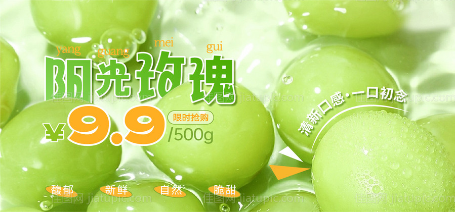 阳光玫瑰葡萄海报-源文件