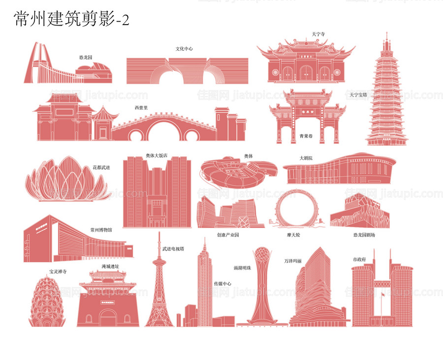 常州建筑剪影-源文件
