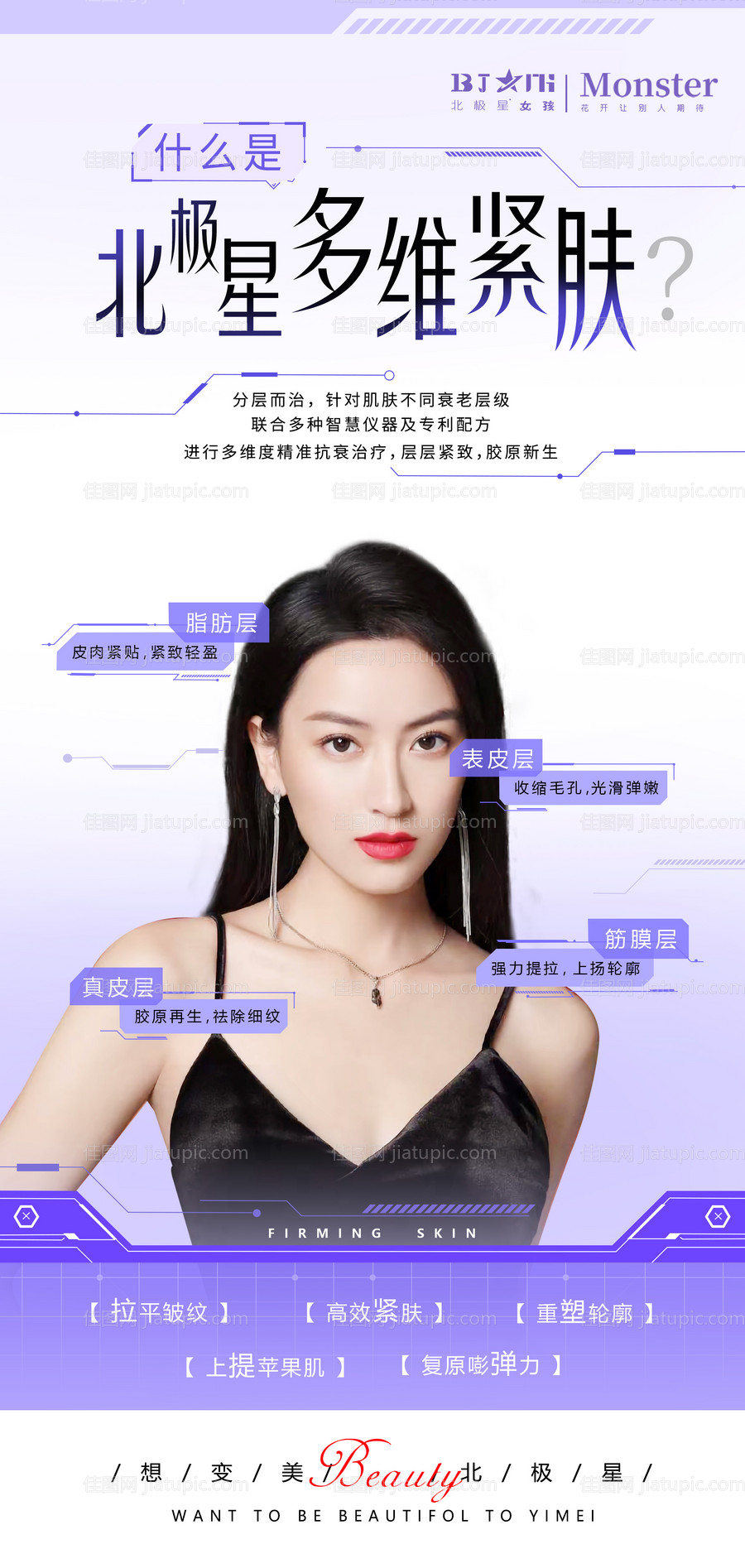 医美整形抗衰美女海报-源文件