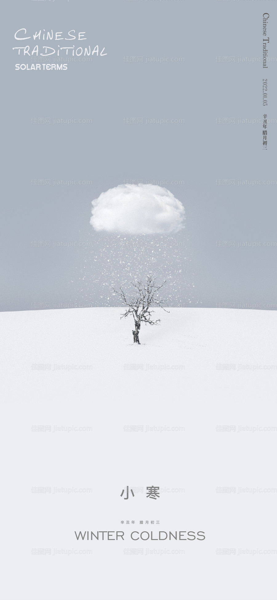 地产节气小寒海报-源文件