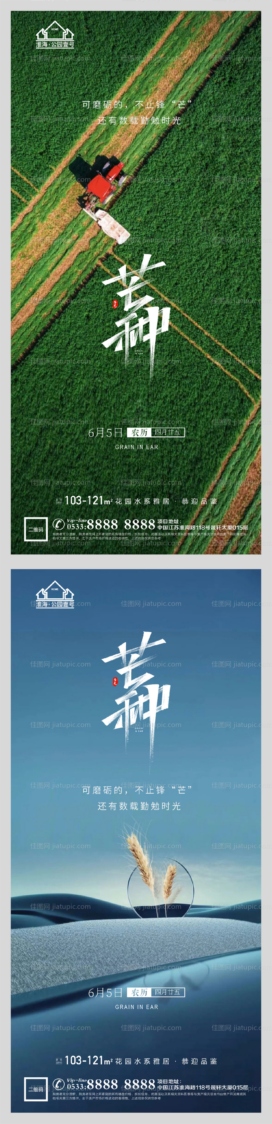 地产节气芒种海报-源文件