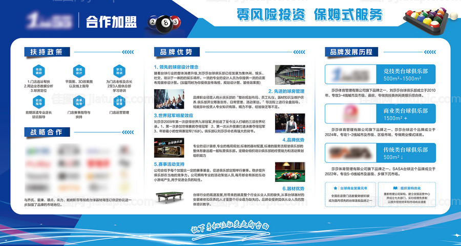 台球招商合作政策展板-源文件