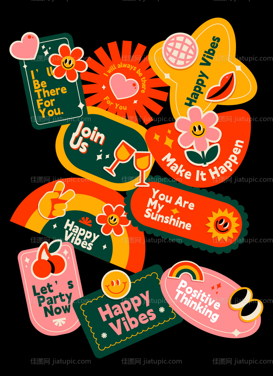 卡通贴手举牌-源文件