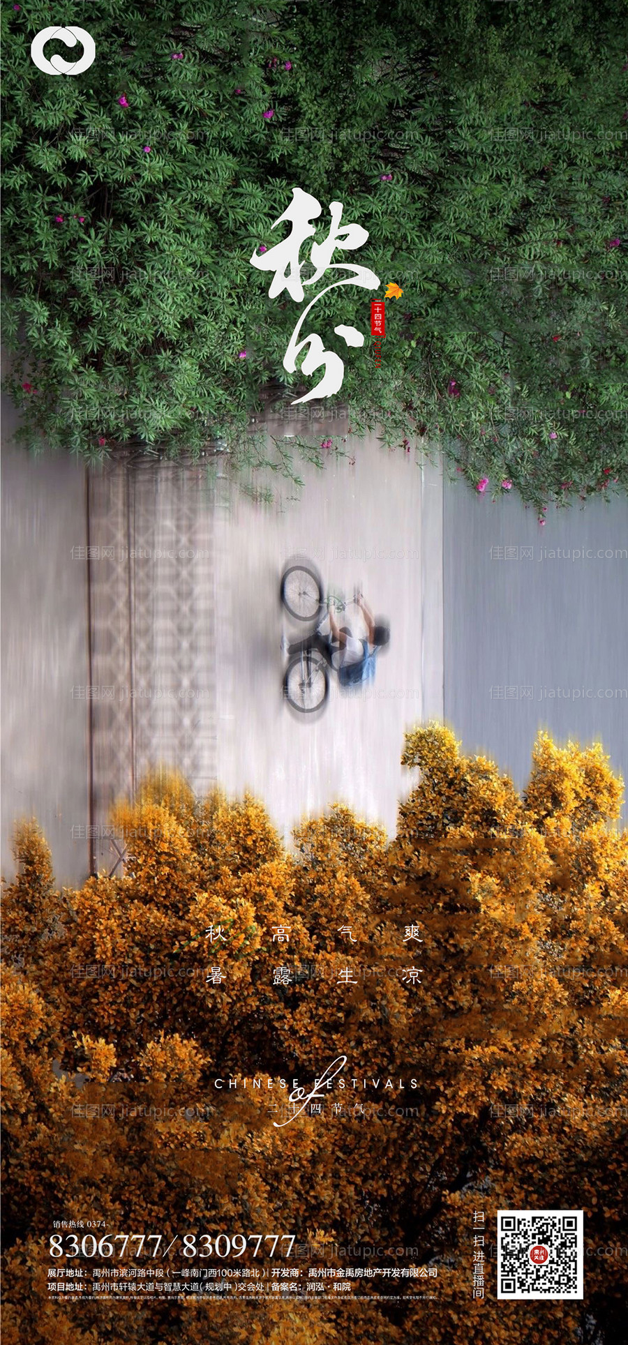 秋分海报节日海报-源文件