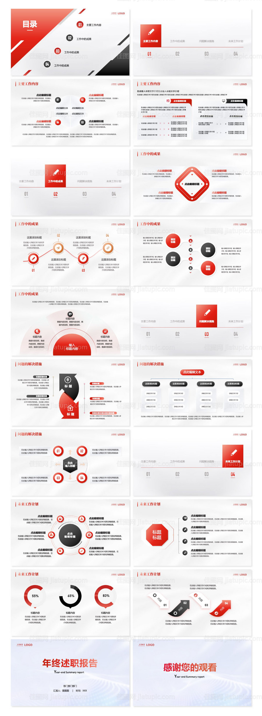 年终述职报告PPT-源文件