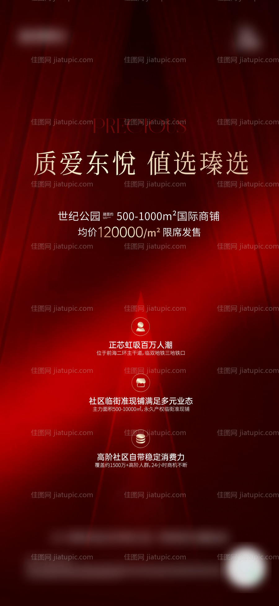 房地产商铺价值点海报-源文件