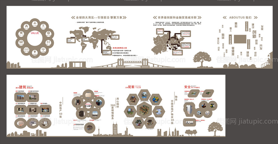 房地产品牌墙广告展板-源文件