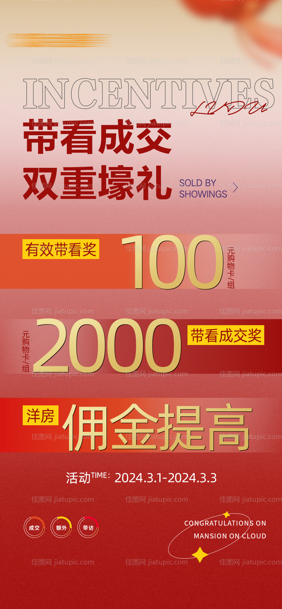 经纪人带看成交海报-源文件