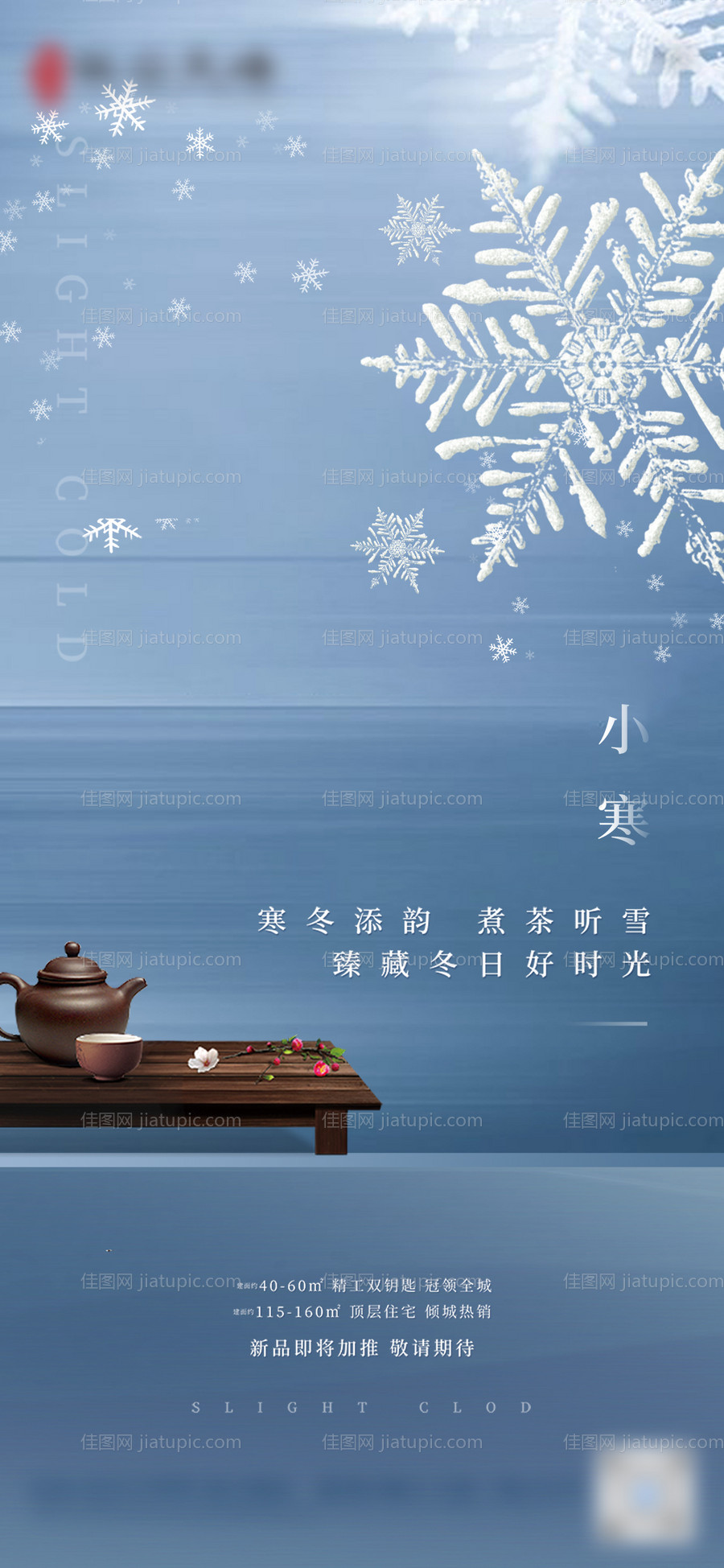 房地产小寒大寒节气海报-源文件