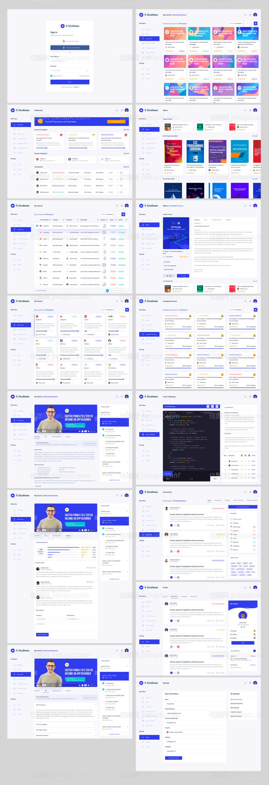 UI后台系统界面设计数据可视化-源文件