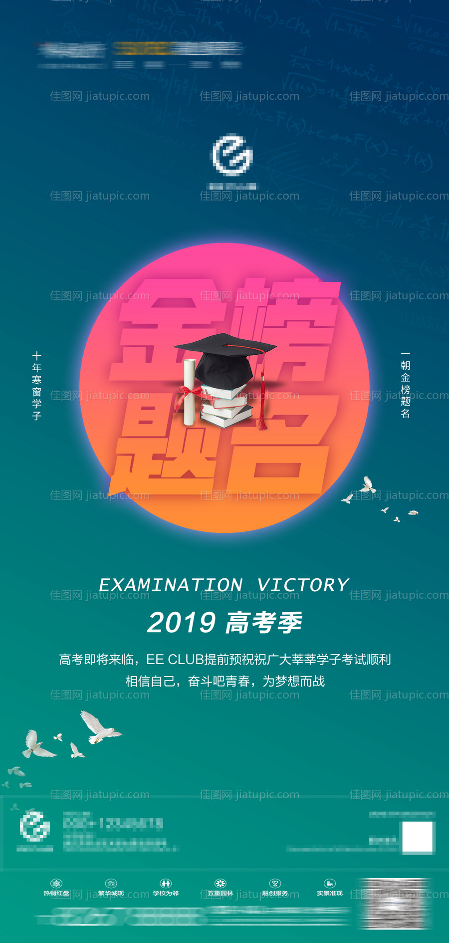 酒吧KTV高考旋风思考海报-源文件