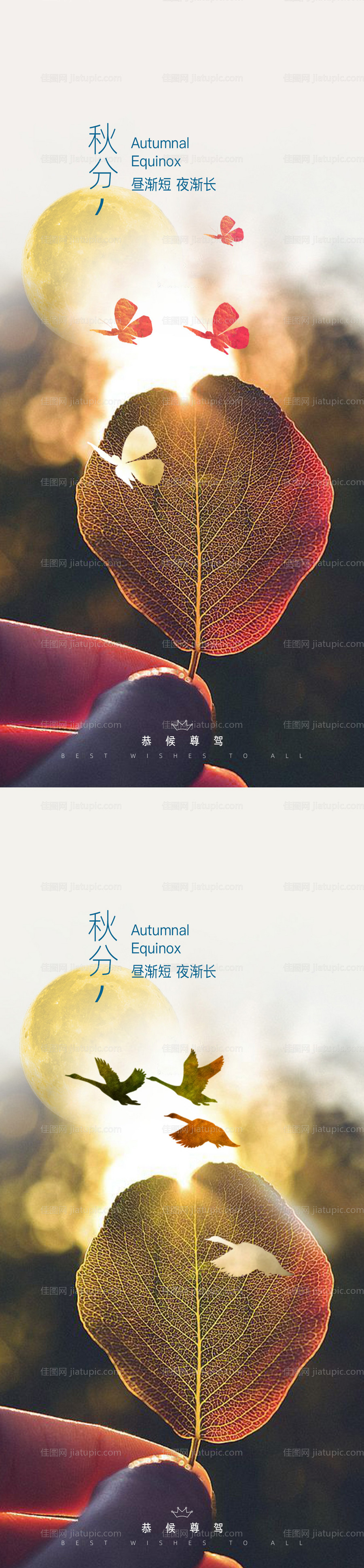 中秋秋分海报-源文件