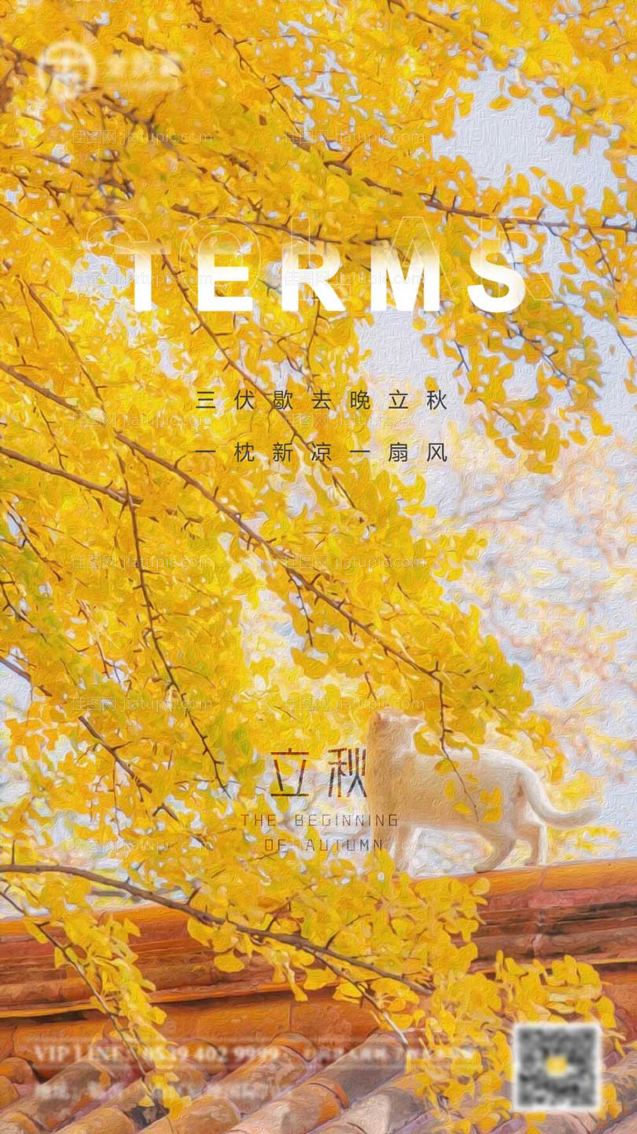 立秋节气海报-源文件