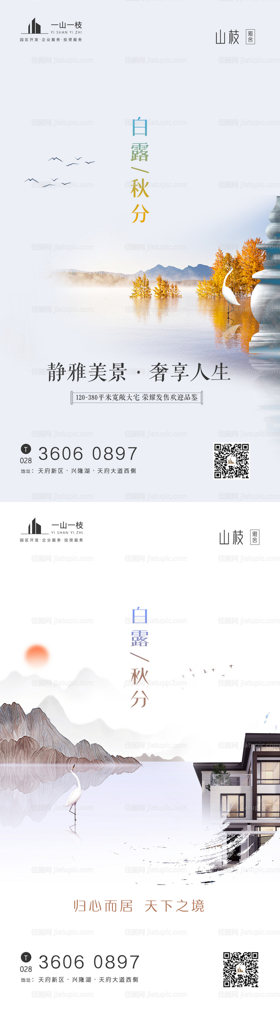 二十四节气白露秋分海报-源文件