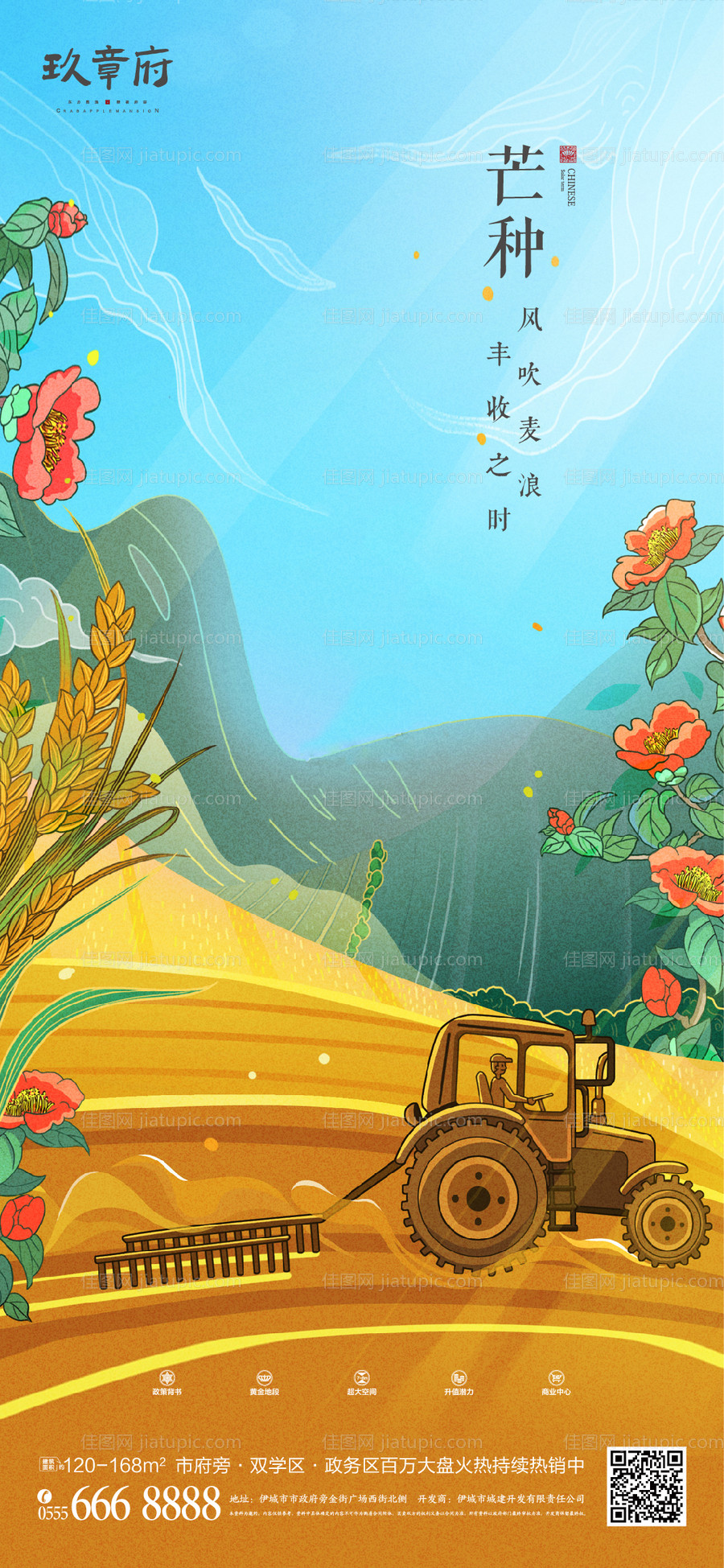 芒种节气移动端海报-源文件