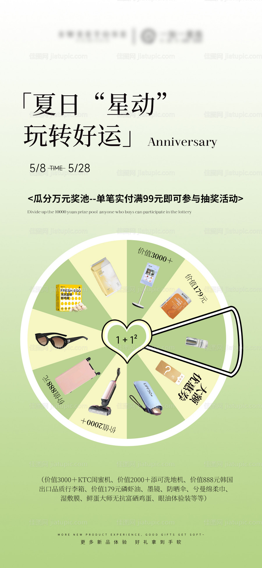 周年庆活动抽奖转盘海报-源文件