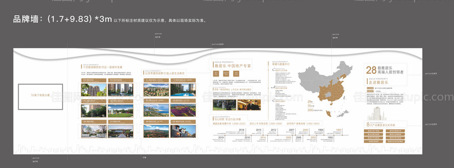 地产企业品牌墙文化墙-源文件