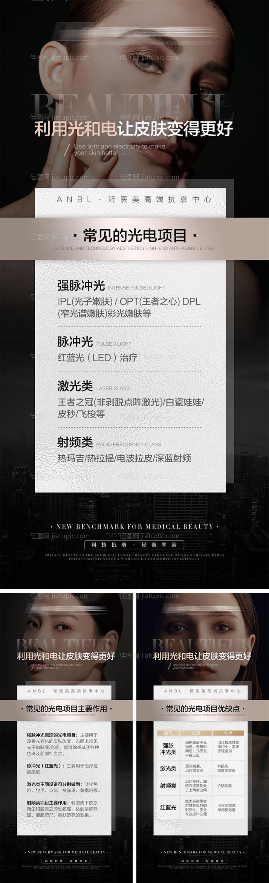 医美科普光电抗衰系列海报-源文件